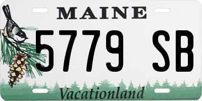 ME license plate 5779SB