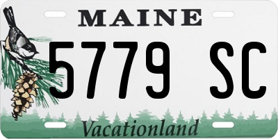 ME license plate 5779SC