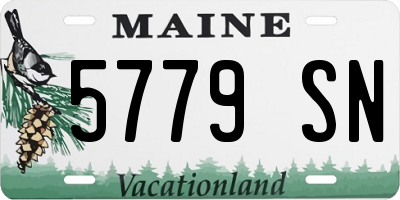 ME license plate 5779SN