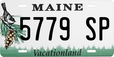 ME license plate 5779SP