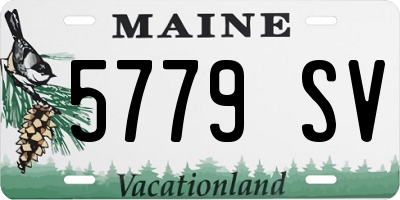 ME license plate 5779SV