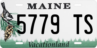 ME license plate 5779TS