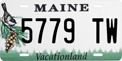 ME license plate 5779TW