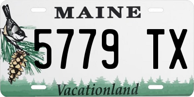 ME license plate 5779TX