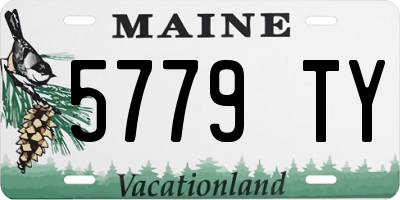 ME license plate 5779TY