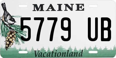 ME license plate 5779UB