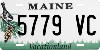 ME license plate 5779VC