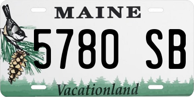 ME license plate 5780SB