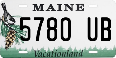 ME license plate 5780UB