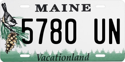 ME license plate 5780UN
