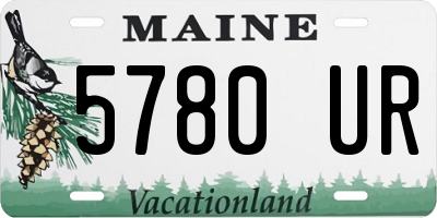 ME license plate 5780UR