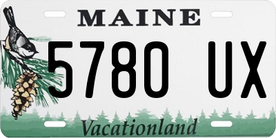 ME license plate 5780UX
