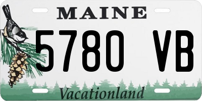 ME license plate 5780VB