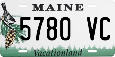 ME license plate 5780VC