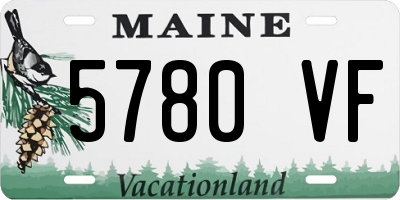 ME license plate 5780VF