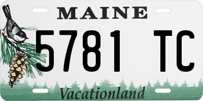 ME license plate 5781TC