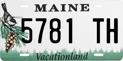 ME license plate 5781TH