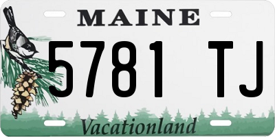 ME license plate 5781TJ