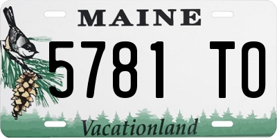 ME license plate 5781TO
