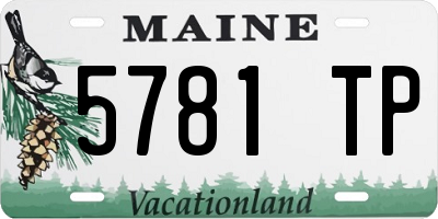ME license plate 5781TP