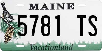 ME license plate 5781TS