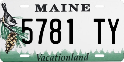 ME license plate 5781TY