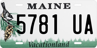 ME license plate 5781UA