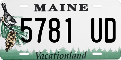 ME license plate 5781UD