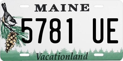 ME license plate 5781UE