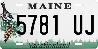ME license plate 5781UJ