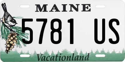 ME license plate 5781US