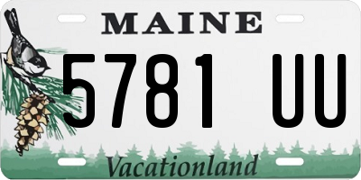 ME license plate 5781UU