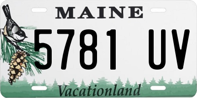 ME license plate 5781UV