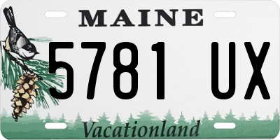 ME license plate 5781UX