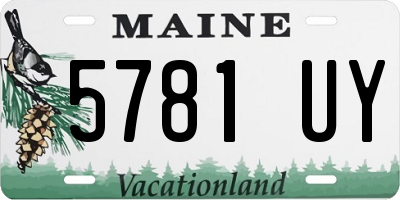 ME license plate 5781UY