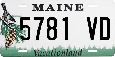 ME license plate 5781VD