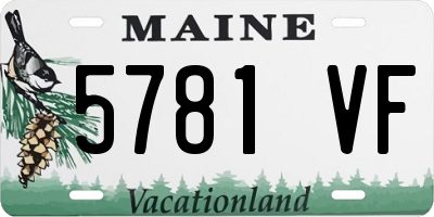 ME license plate 5781VF