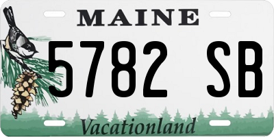 ME license plate 5782SB