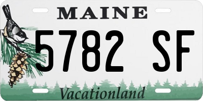 ME license plate 5782SF