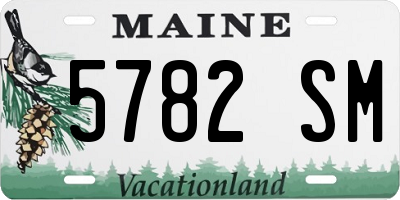 ME license plate 5782SM