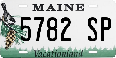 ME license plate 5782SP