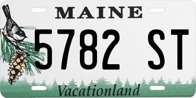 ME license plate 5782ST