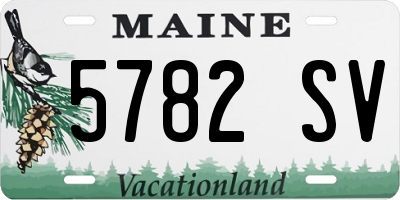 ME license plate 5782SV