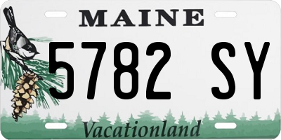 ME license plate 5782SY