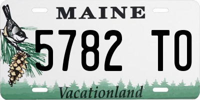 ME license plate 5782TO