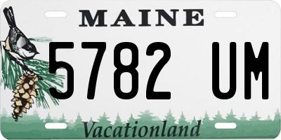 ME license plate 5782UM