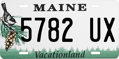 ME license plate 5782UX