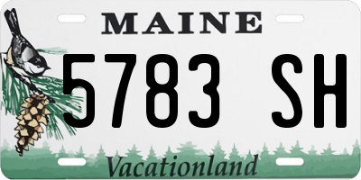 ME license plate 5783SH