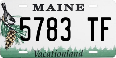 ME license plate 5783TF