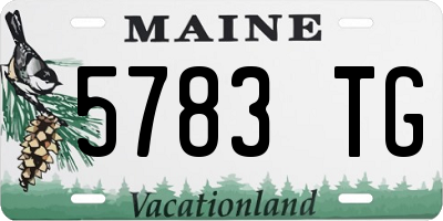 ME license plate 5783TG